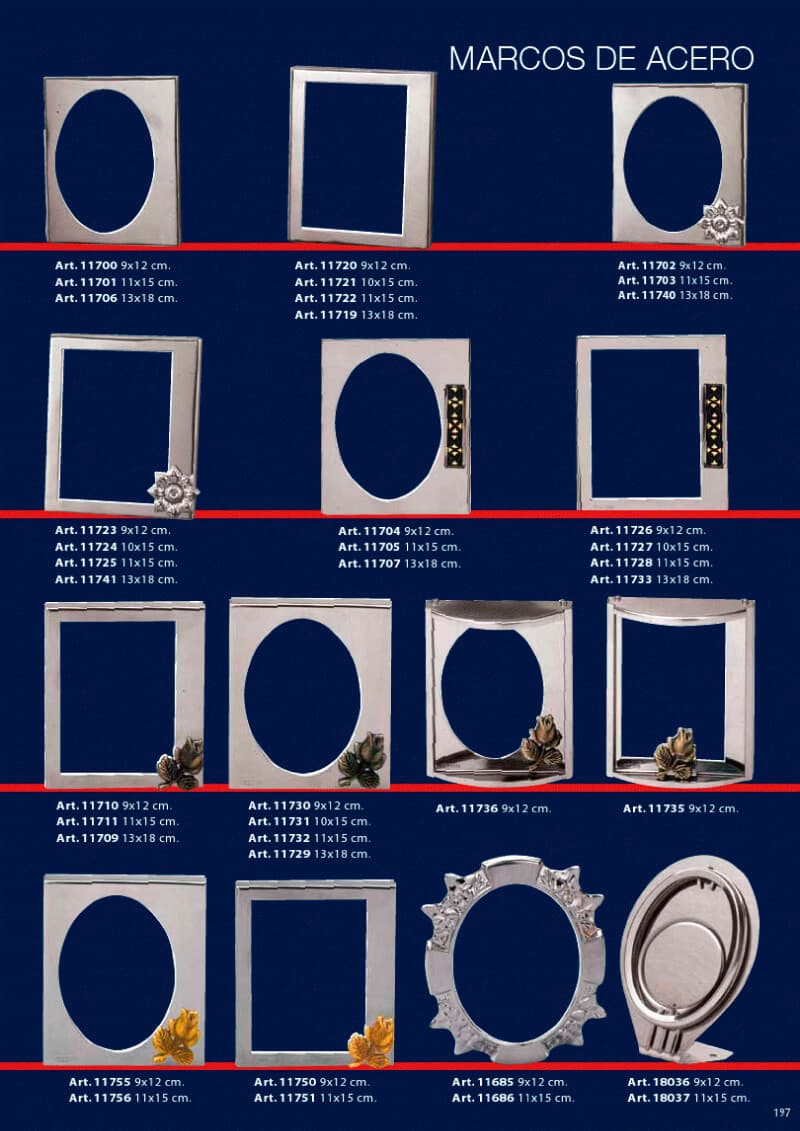 Catálogo marcos de acero