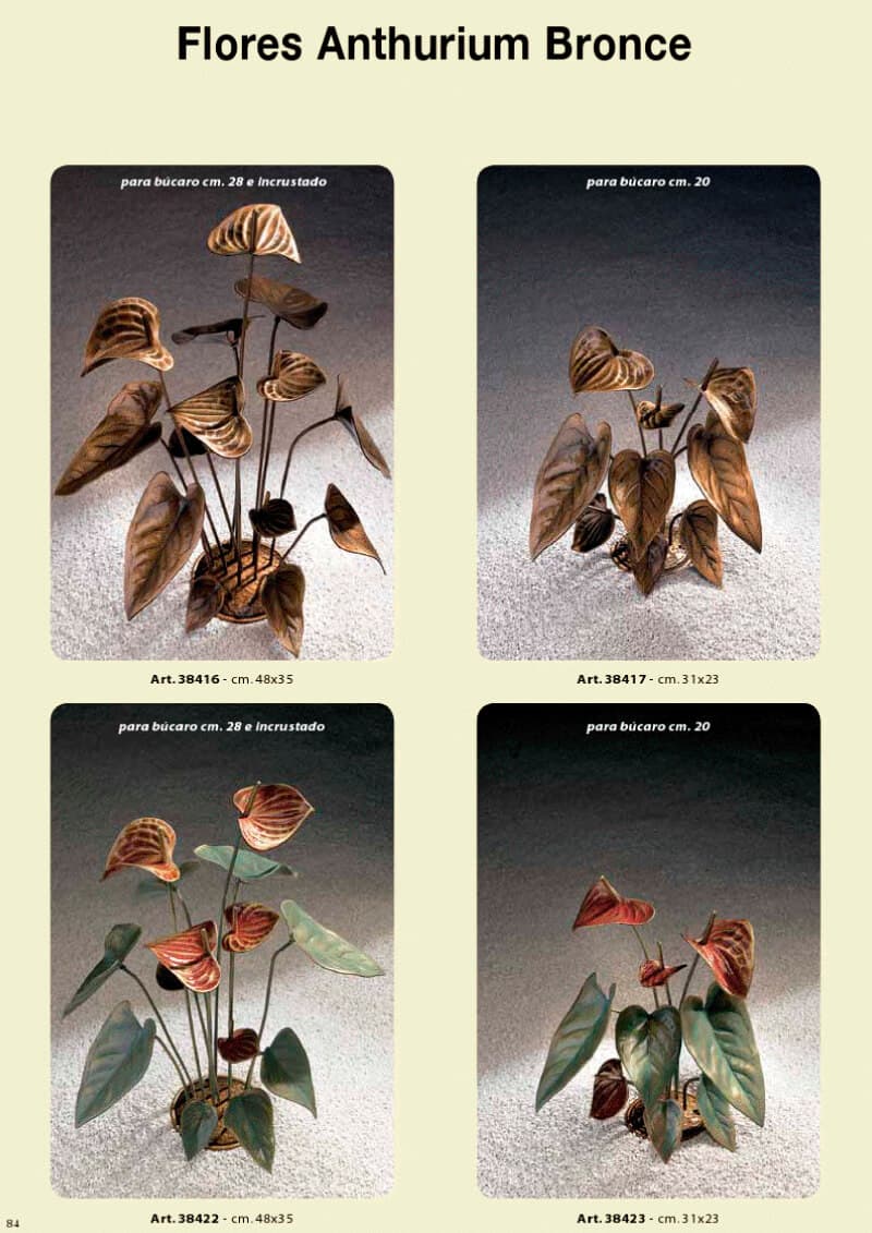 Catálogo flores de bronce