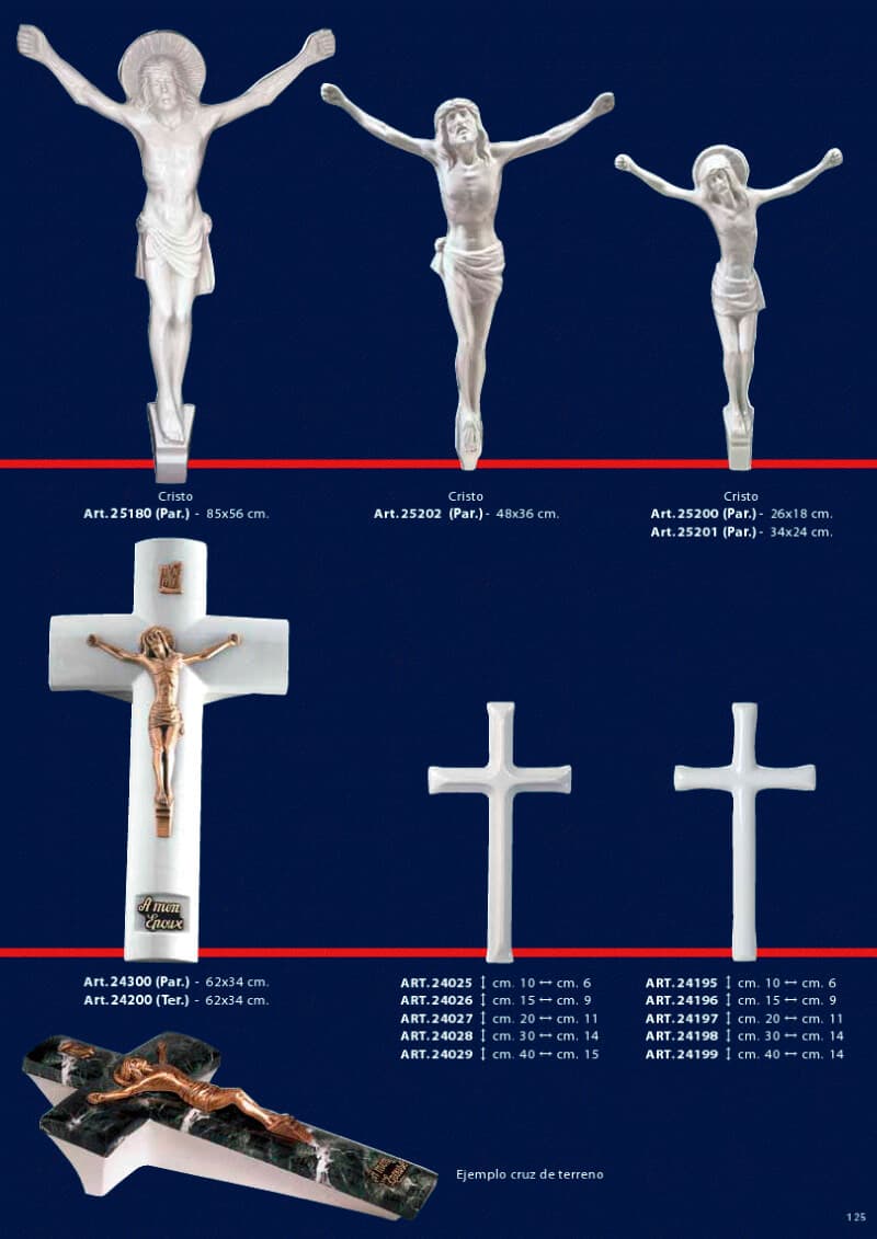 Catálogo cristos y cruces de porcelana