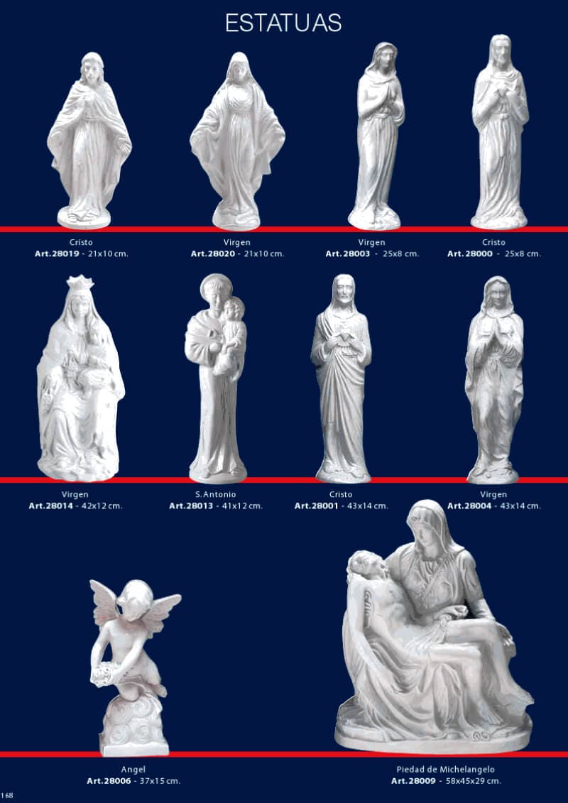 Catálogo estatuas de porcelana